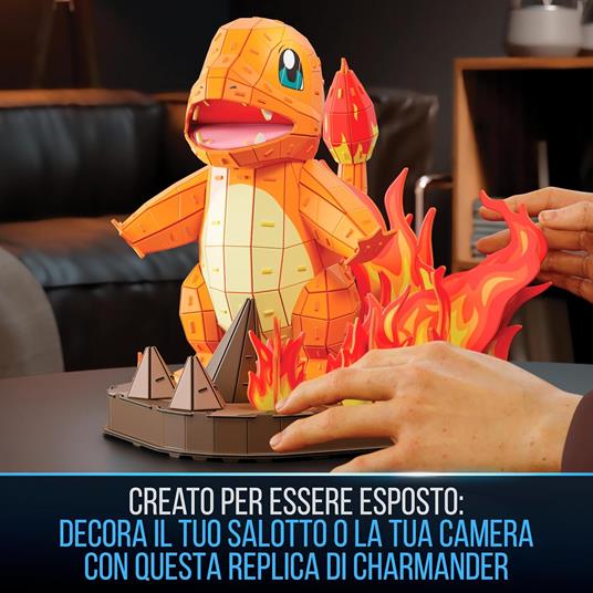 4D Build, Pokémon Charmander, Kit di Modellismo 3D, Puzzle per Adulti, 241 pezzi, dai 12 Anni in su - 5