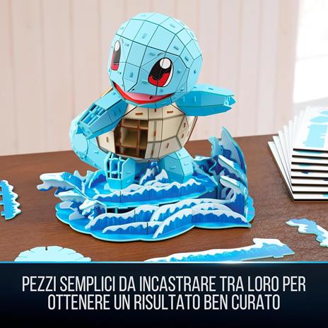 4D Build, Pokémon Squirtle, Kit di Modellismo 3D, Puzzle per Adulti, 180 pezzi, dai 12 Anni in su - 4