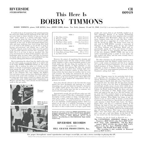 This Here Is Bobby Timmons - Vinile LP di Bobby Timmons - 2