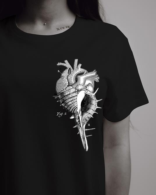 T-Shirt Otto d'Ambra x Feltrinelli -  Cuore Conchiglia / Sea Love - tg. S - nera - 4