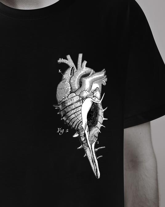 T-Shirt Otto d'Ambra x Feltrinelli -  Cuore Conchiglia / Sea Love - tg. L - nera - 3