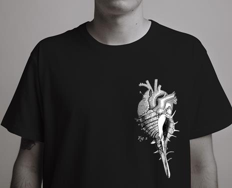 T-Shirt Otto d'Ambra x Feltrinelli -  Cuore Conchiglia / Sea Love - tg. L - nera - 5