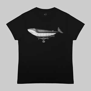 Idee regalo T-Shirt Otto d'Ambra x Feltrinelli - Balena Dirigibile / Connection - tg. L - nera otto d'ambra x Feltrinelli