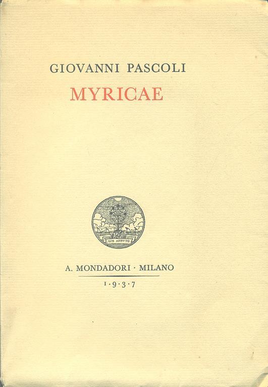 Myricae - Giovanni Pascoli - copertina