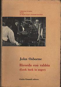 Ricorda con rabbia - John Osborne - copertina