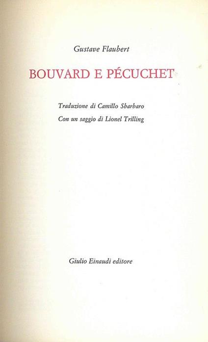 Bouvard e Pécuchet - Gustave Flaubert - copertina