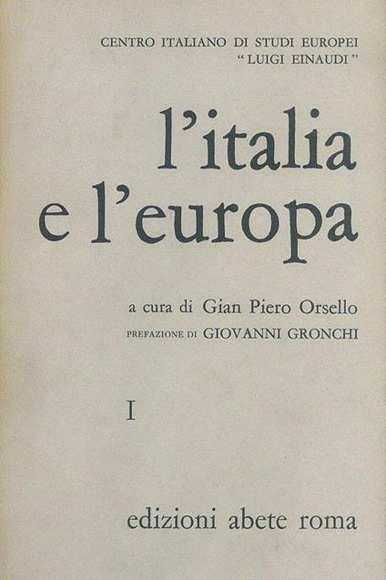 L' Italia e l'Europa 2vv - Gian Piero Orsello - copertina