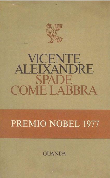 Spade come labbra - Vicente Aleixandre - copertina