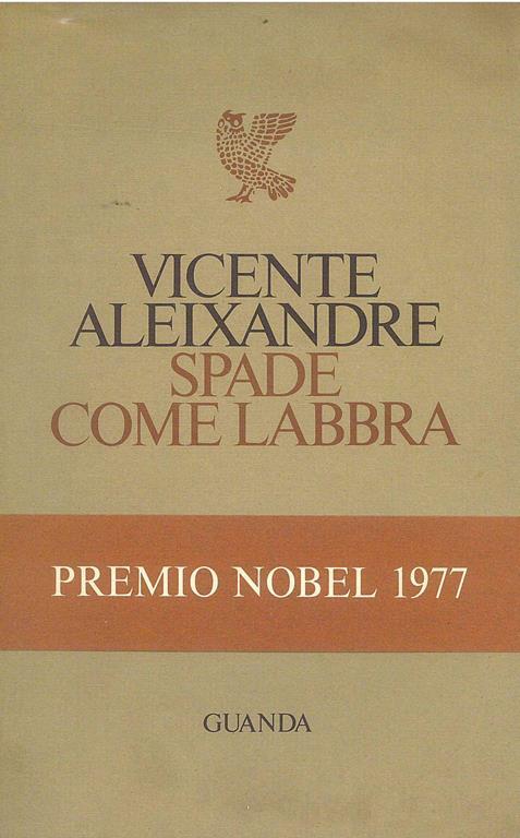 Spade come labbra - Vicente Aleixandre - copertina