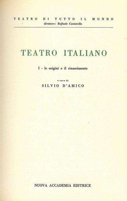 Le grandi opere del Teatro Italiano. 5vol - Silvio D'Amico - copertina