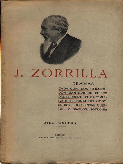 Dramas tomo II - José Zorrilla - copertina