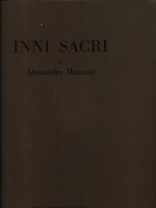 Inni sacri - Alessandro Manzoni - copertina