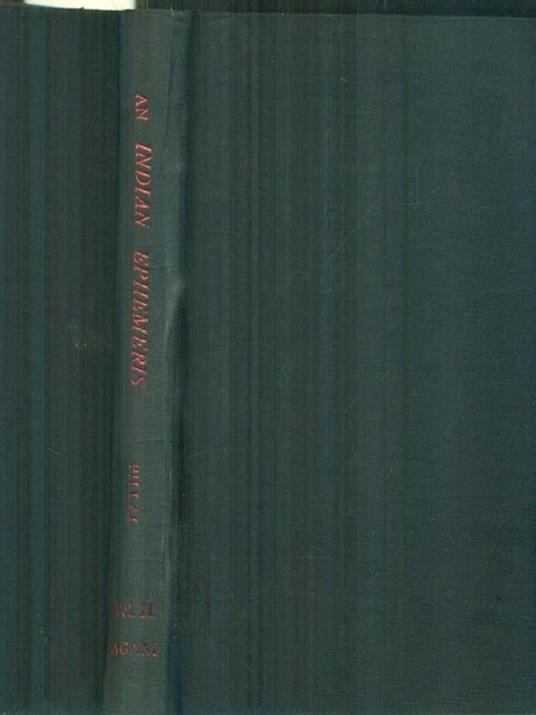 An Indian ephemeris vol. II A.D. 800 to A.D. 999 - Swamikannu Pillai,Diwan Bahadur - copertina