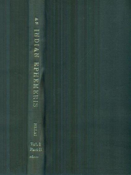 An Indian ephemeris vol. I part II - Swamikannu Pillai - copertina