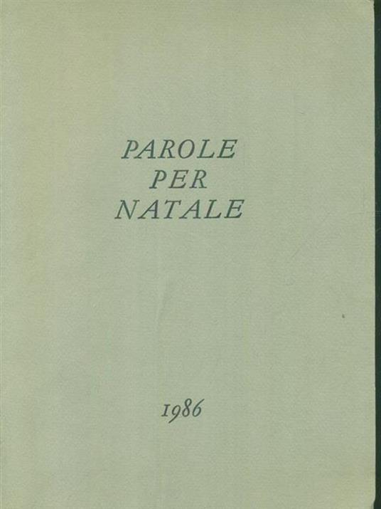 Parole per Natale 1986 - I poveri Re Magi di Lier - Felix Timmermans - copertina