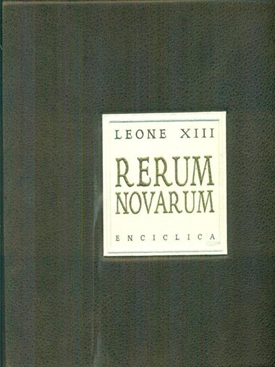 Rerum Novarum Enciclica - Leone XIII - copertina