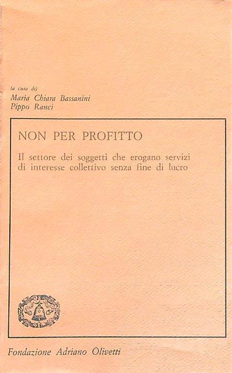 Non per profitto - copertina