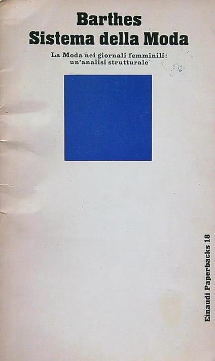 Sistema della Moda - Roland Barthes - copertina