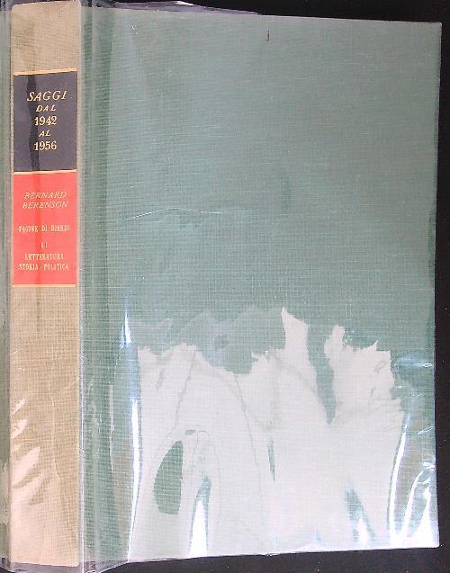 Pagine di diario II Letteratura Storia Politica Saggi dal 1942 al 1956 - Bernard Berenson - copertina