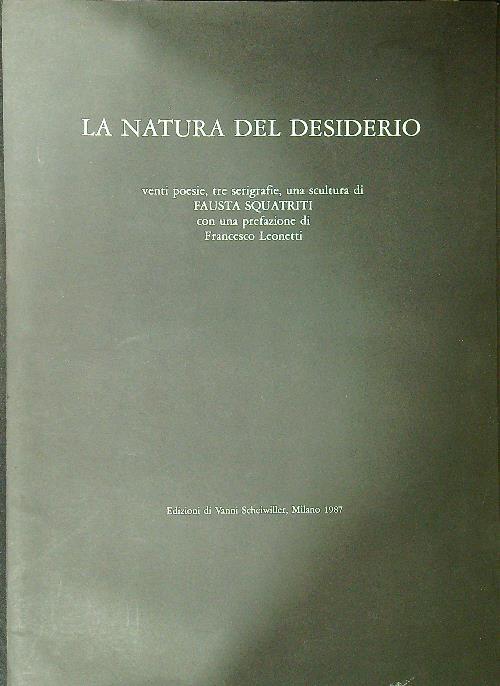La natura del desiderio - Fausta Squatriti - copertina