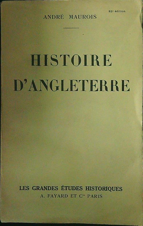 Histoire d'Angleterre - André Maurois - copertina
