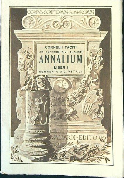 Annalium liber I - Cornelii Taciti - copertina