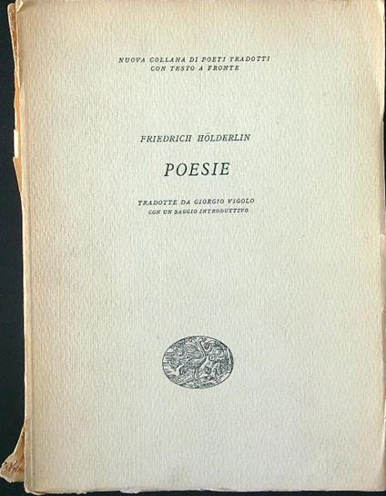 Poesie - Friedrich Holderlin - copertina