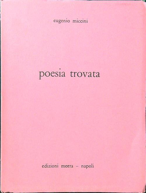 Poesia trovata - Eugenio Miccini - copertina