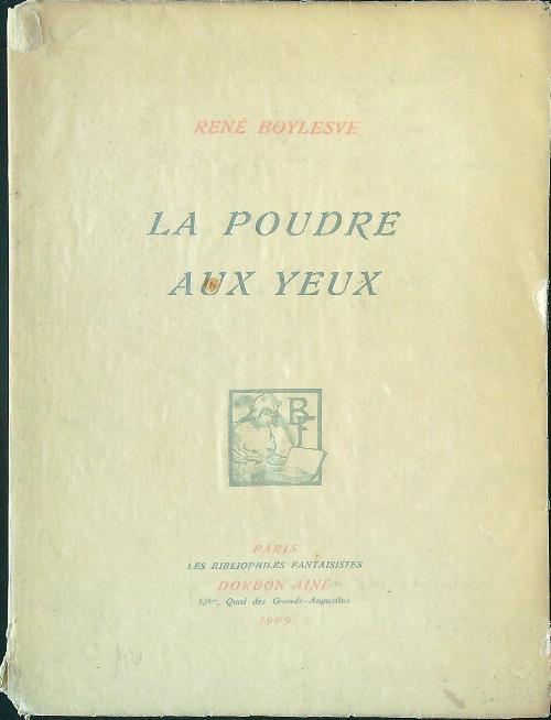 La poudre aux yeux - Renè Boylesve - copertina