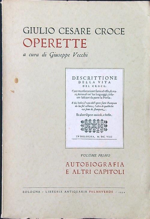 Giulio Cesare Croce. Operette - Giuseppe Vecchi - copertina