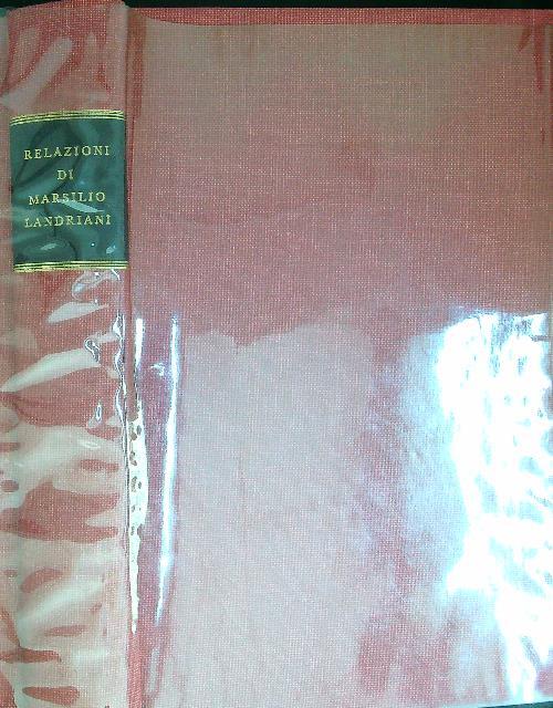 Relazioni di Marsilio Landriani - copertina