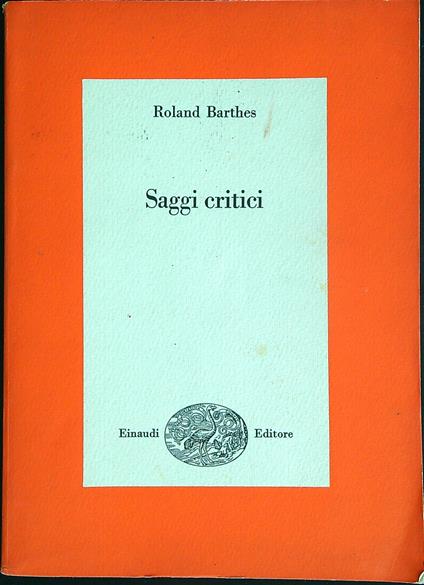 saggi critici - Roland Barthes - copertina