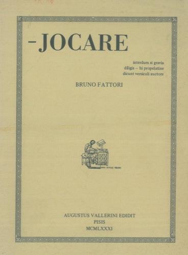 Jocare - Bruno Fattori - copertina