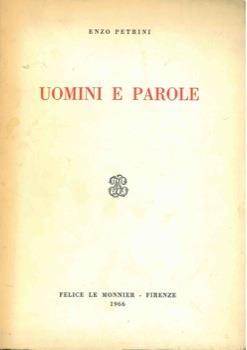 Uomini e parole - Enzo Petrini - copertina