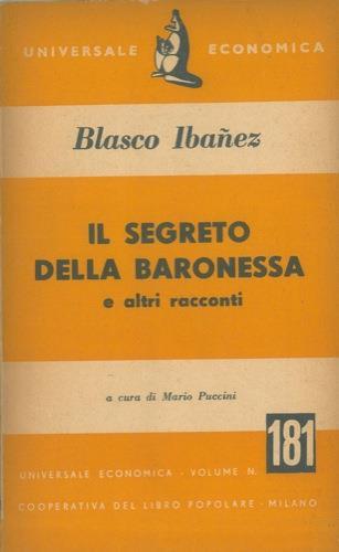 Il segreto della Baronessa e altri racconti - Vicente Blasco Ibáñez - copertina