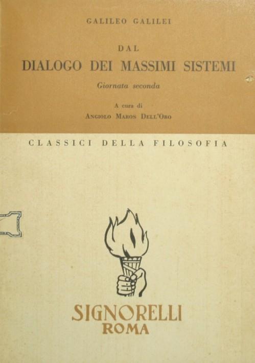 Dal Dialogo dei massimi sistemi. Giornata seconda - Galileo Galilei - copertina