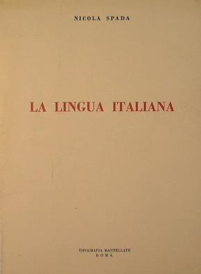 La lingua italiana - Nicola Spada - copertina