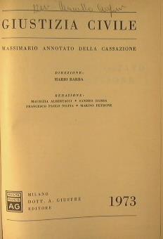 Giustizia civile. Massimario annotato dalla cassazione.Anno 1967 - copertina