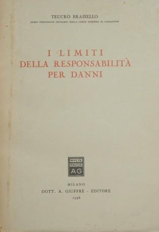 I limiti della responsabilità per danni - Teucro Brasiello - copertina