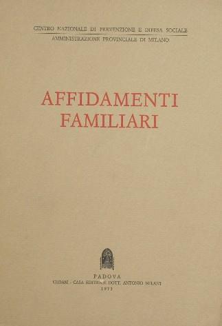Affidamenti familiari - copertina
