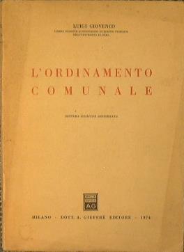 L' ordinamento comunale - Luigi Giovenco - copertina