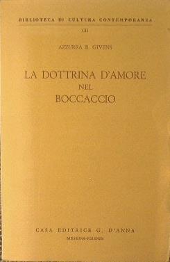 La dottrina d'amore nel Boccaccio - Azzurra B. Givens - copertina
