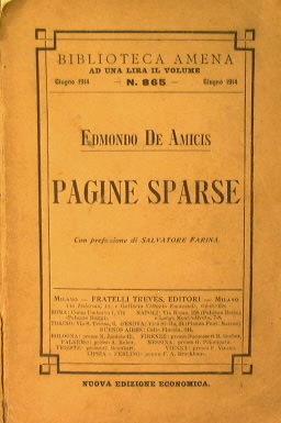 Pagine sparse - Edmondo De Amicis - copertina