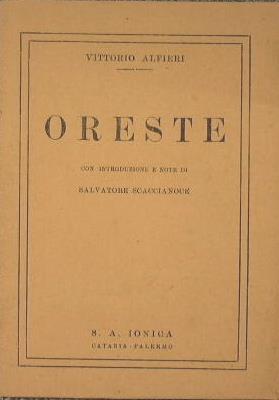 Oreste - Vittorio Alfieri - copertina