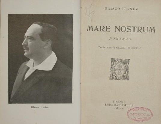 Mare Nostrum. Romanzo - Vicente Blasco Ibáñez - copertina