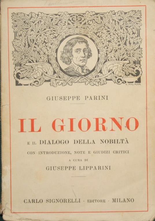 Il giorno e Il dialogo della nobiltà - Giuseppe Parini - copertina