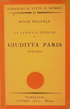 La famiglia Herries - Giuditta Paris - Hugh Walpole - copertina