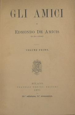Gli amici - Edmondo De Amicis - copertina