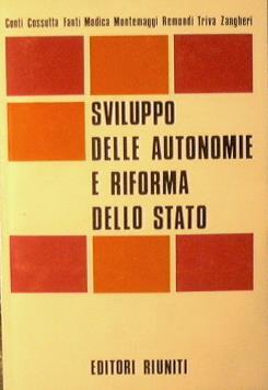 Sviluppo delle autonomie e riforma dello Stato - copertina