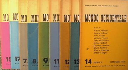 Mondo Occidentale. Rivista mensile di politica e di varia cultura - copertina